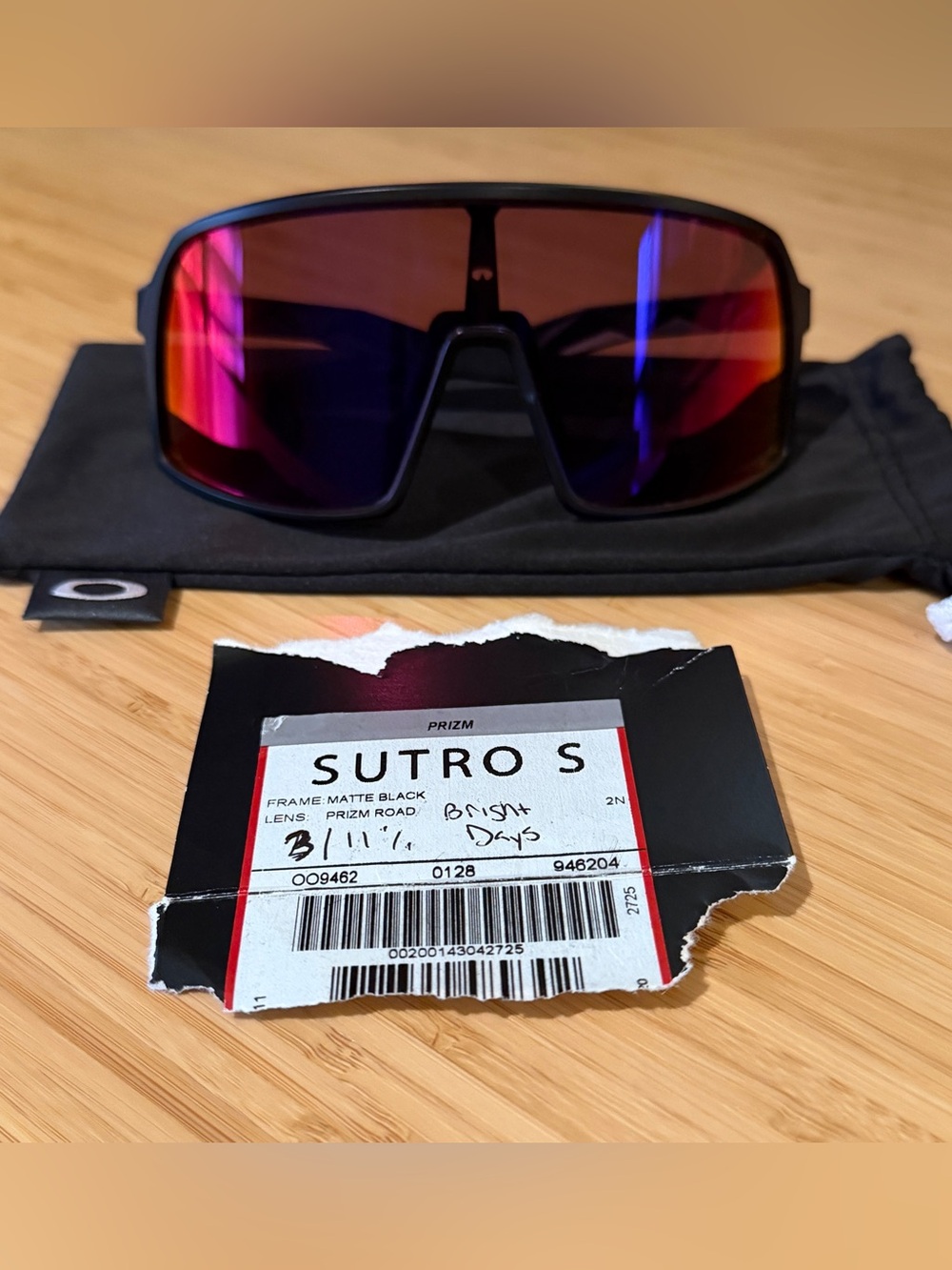 Oakley Sutro S Matte Black Sunglasses with Prizm Road Lenses - Red/Purple Mirror